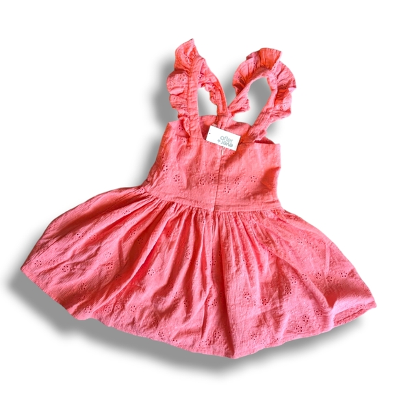 Morley Girls size 6 Pink Eyelet Ruffled Dress - Picture 3 of 6